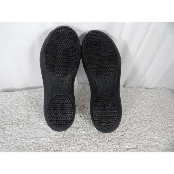 Crocs Womens Black Rubber Waterproof Round Toe Slip On Ballet Flat Size US 11 - Picture 8 of 9